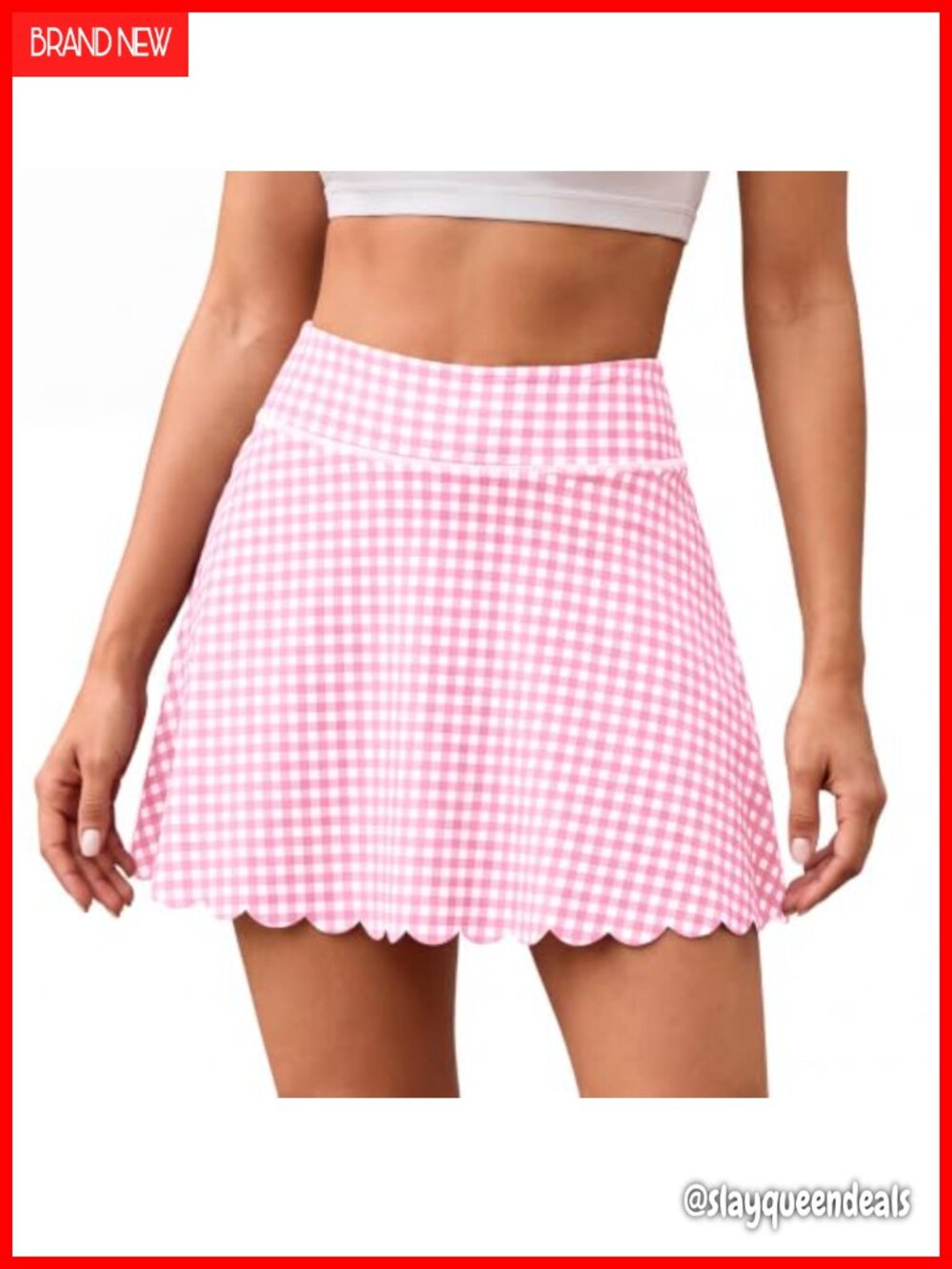Plaid Tennis Skirt High Waist Athletic Skort with Pockets